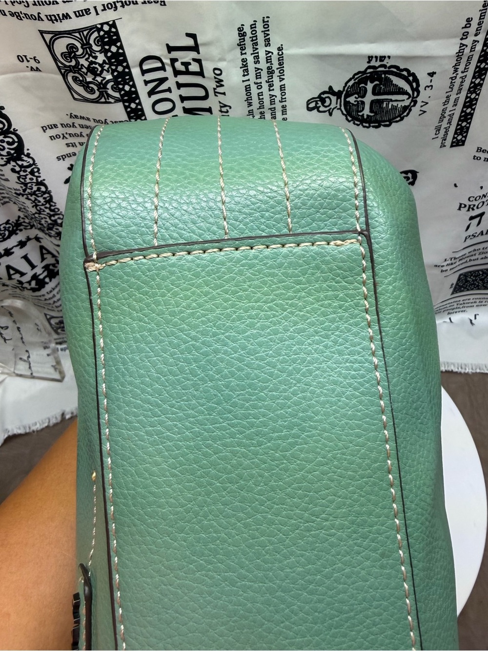 Chala Sweet Hobo Shoulder Bag in Mint Green with Dog Coin Purse - Picture 7 of 14